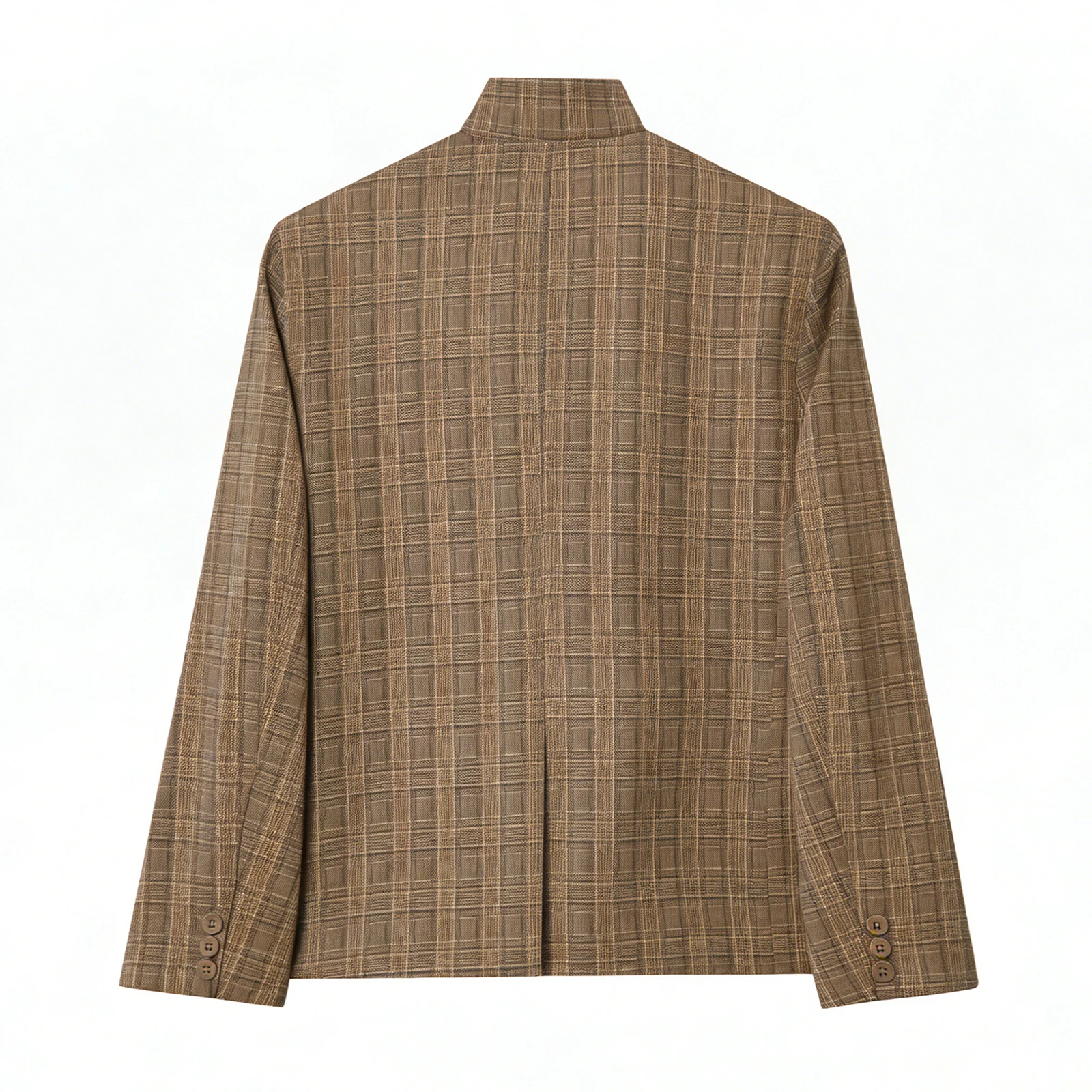 Damen Blazer mit unregelmäßigem Karomuster, neue Mode, Frühling, lockerer Schnitt, lässig-schicker Damen-Blazer, Oberbekleidung – Detail 3