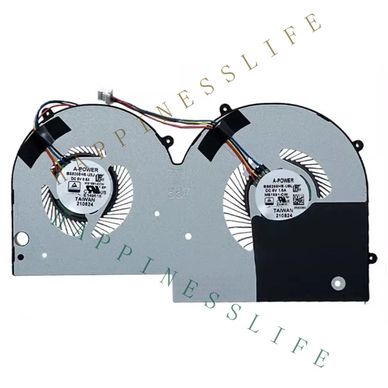 PK+   For MSI Summit E16 Flip Evo MS-1591 Laptop Cooing Fan BS5005HS-U3J/U5L DC5V