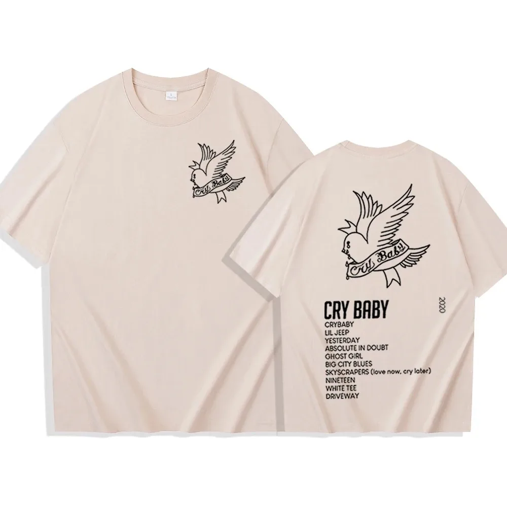 Lil Peep Crybaby Shirt Lil Peep Music Album Shirt Lil Peep Merch Gift for Lil Peep Fans O-Neck Short Sleeve Shirts Unisex