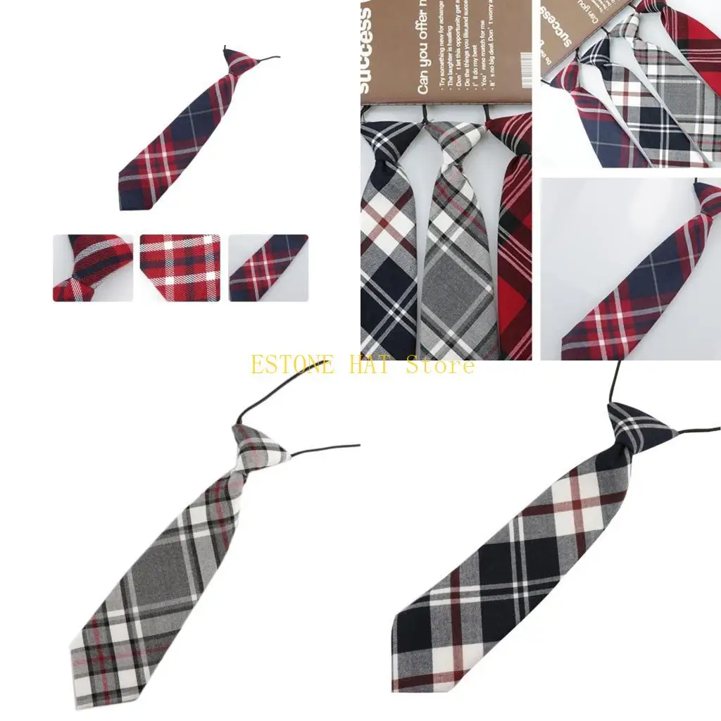 49MF Trendy Women's Tie New Students Uniform Tie Unisex Simple Security Necktie