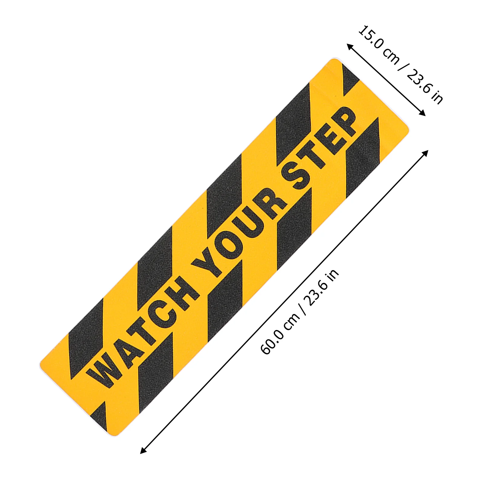 2 Stück Warnaufkleber „Slippery Floor Watch Your Step“-Schild, rutschfestes Klebeband für Stufen im Freien, rutschfeste Treppen-Sicherheitsaufkleber