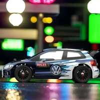 HYPER GO 1/14 Brushless 14304 Remote Control Car POLO R WRC Hydraulic Metal Chassis High-Speed Rally Car Off-Road Vehicle RTR