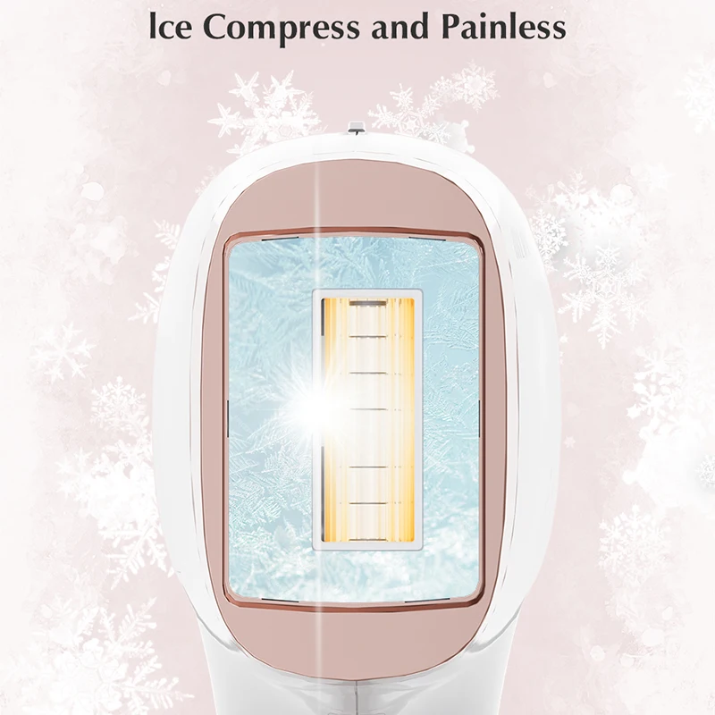 ماكينة إزالة الشعر بالليزر MLAY T4 IPL للاستخدام المنزلي، ماكينة إزالة شعر الوجه والجسم للنساء والرجال 500000   ومضات