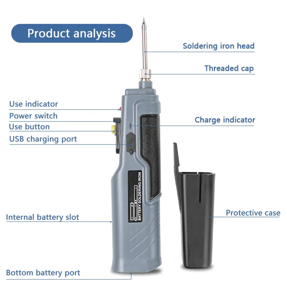 4.5V 8W Electronic Welding Electric Soldering Iron Tool Battery Powered Pen Solder Tin Wire Mini Welding Tools