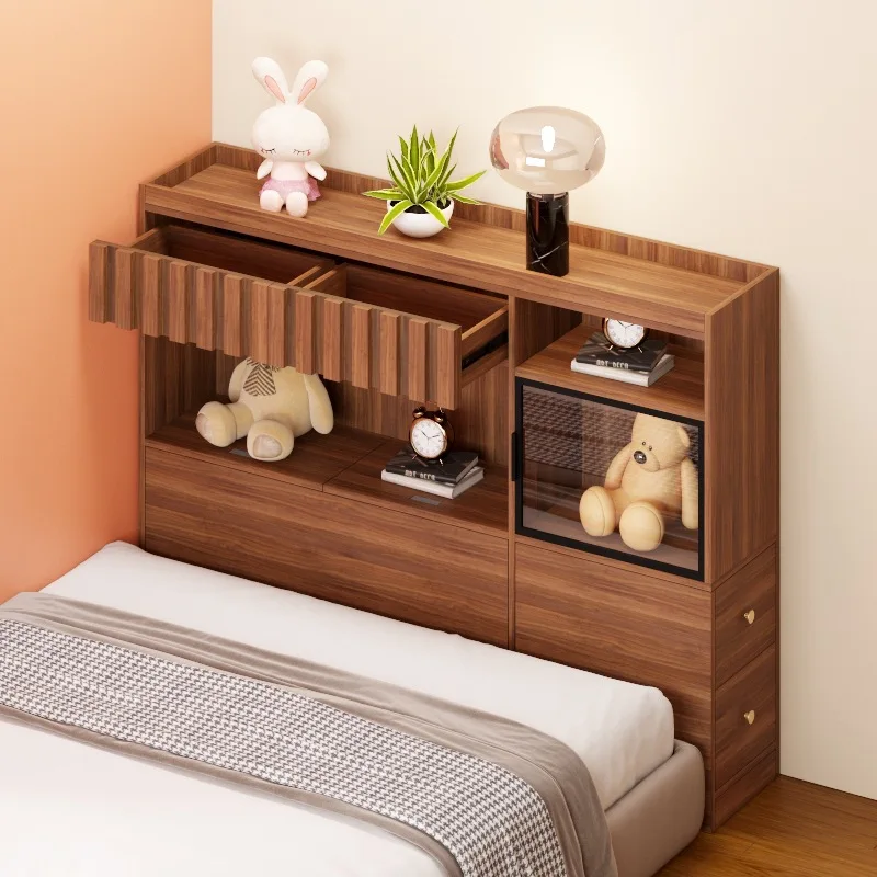 Ultra-thin bedside locker Bedside, crevice  Solid wood standing  Locker Bedroom new ultra-narrow
