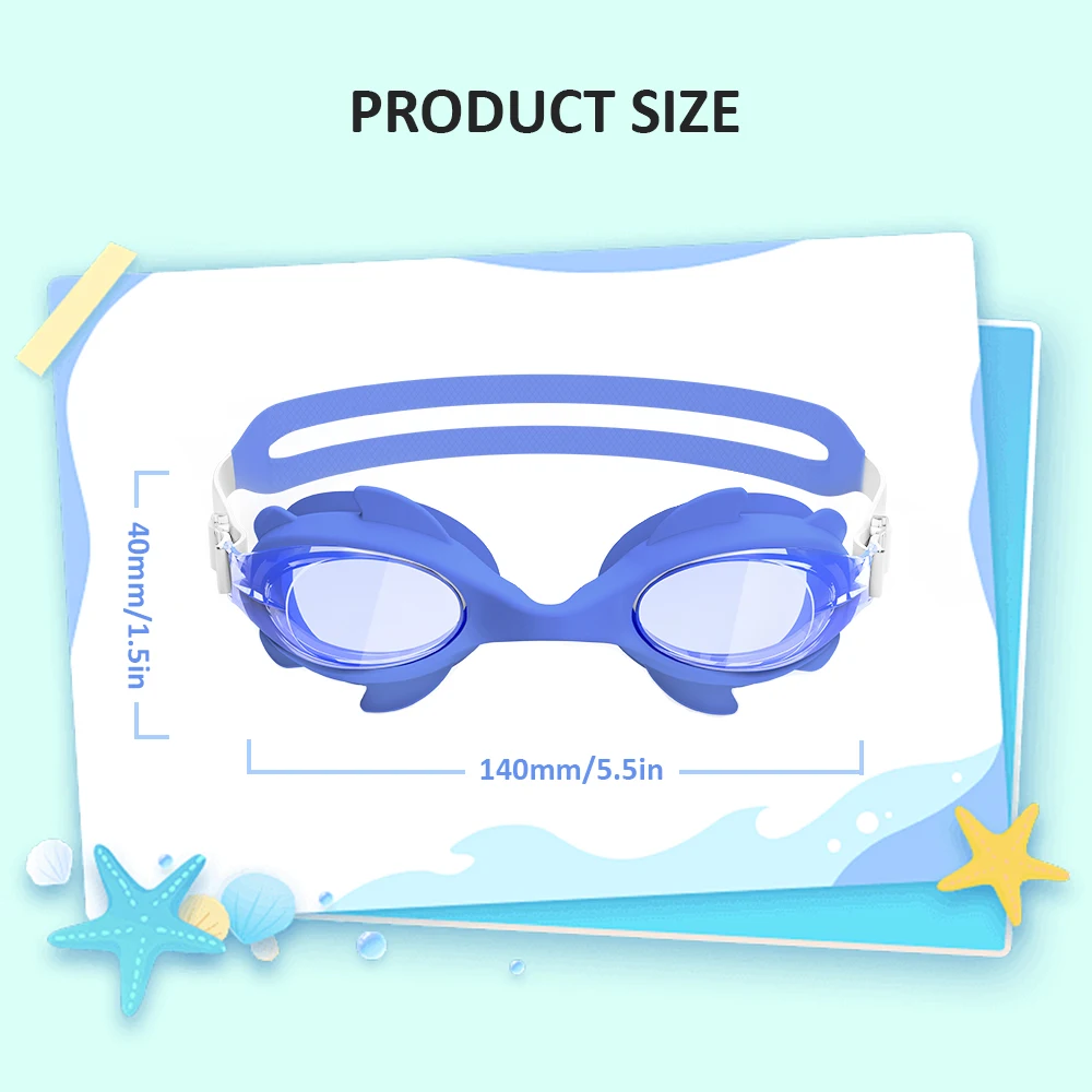 Occhialini da nuoto per bambini Toddler 3-14 Anti Fog nessuna perdita Clear Wide Vision Swim Glasses ragazzi ragazze Pool Beach accessori per il