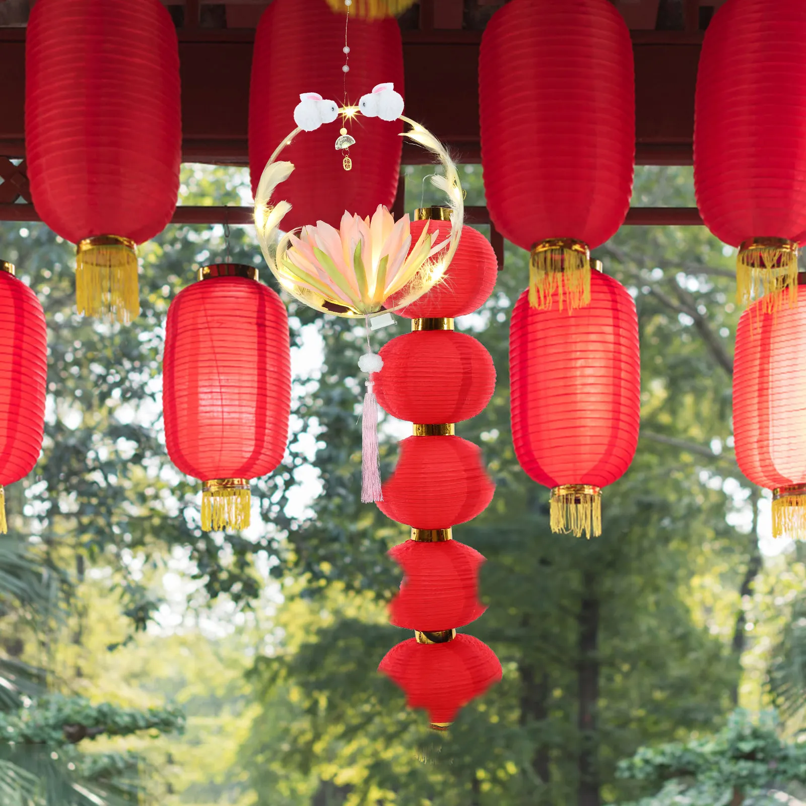 

Набор для создания светящегося китайского фонарика-кролика своими руками, поделка к Празднику середины осени для детей, портативный набор «Нефритовый кролик»