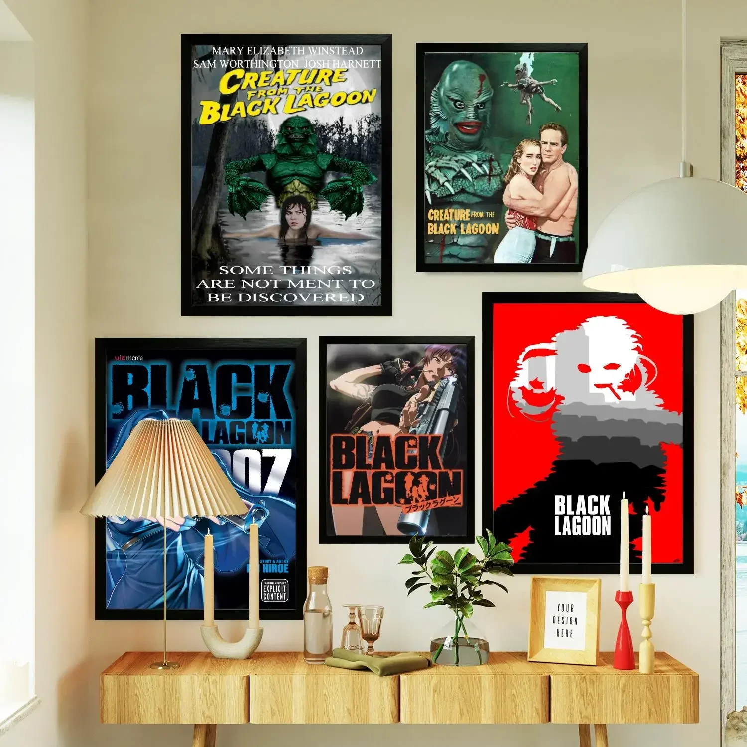 black lagoon Poster Prints Wall Art Canvas Painting Poster For Modern Family Living Room Home Decor