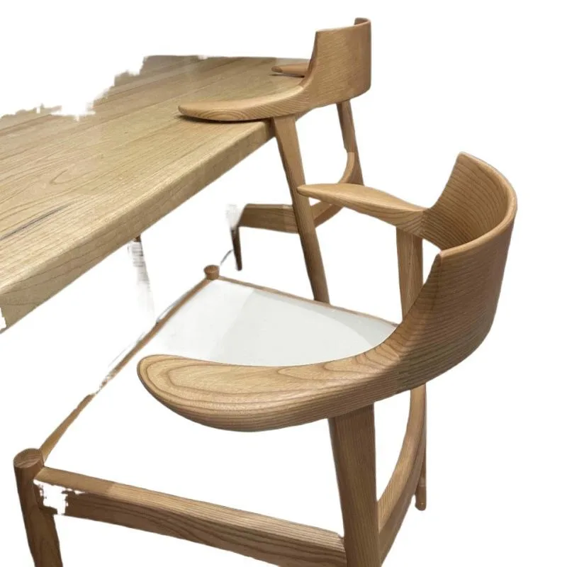 

Leisure solid wood dining chair, suspension easy to clean horn backrest chair