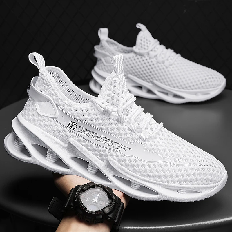 Men Shoes Summer 2023 New Breathable Mesh Hollow Tennis Shoes Man Running Sneakers Casual Sports Walking Shoes Tenis Masculino