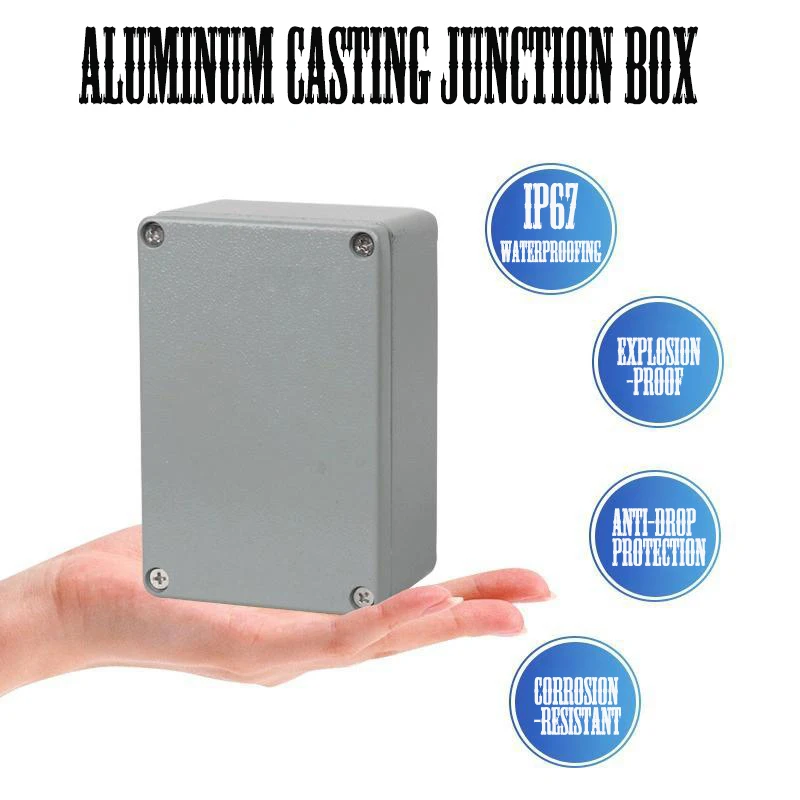 IP67 Metal Cast Aluminum Junction Box Waterproof Case And Dustproof Impact Resistance Junction Box Outdoor Electronic Project