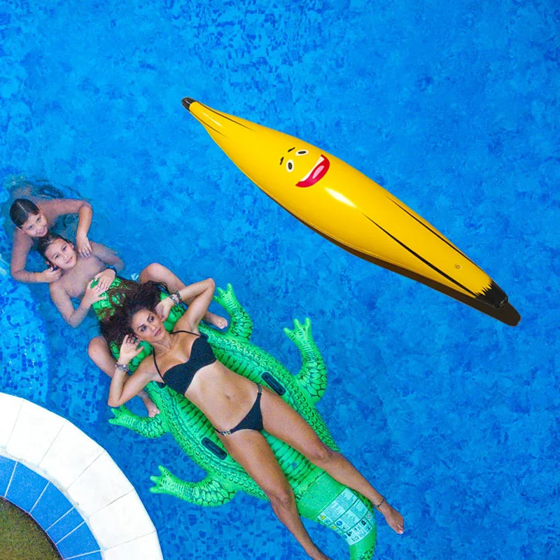 1.8 metros inflável banana verão brinquedo de água piscina flutuador balão barra atmosfera adereços feliz aniversário festa decoração