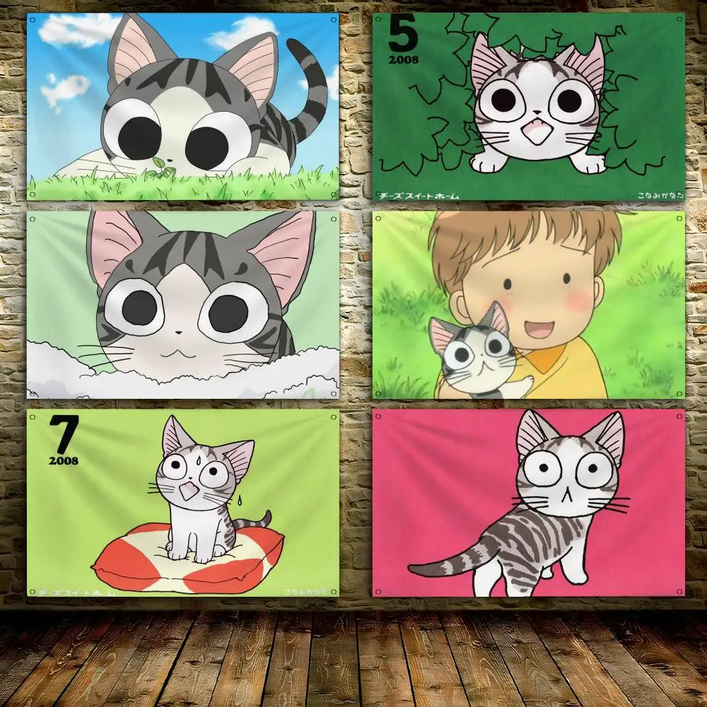 Cute C-Chis Sweet Home Flags Custom Wall Hanging Background Art Banner For Bedroom Home Living Room Outdoor Decor