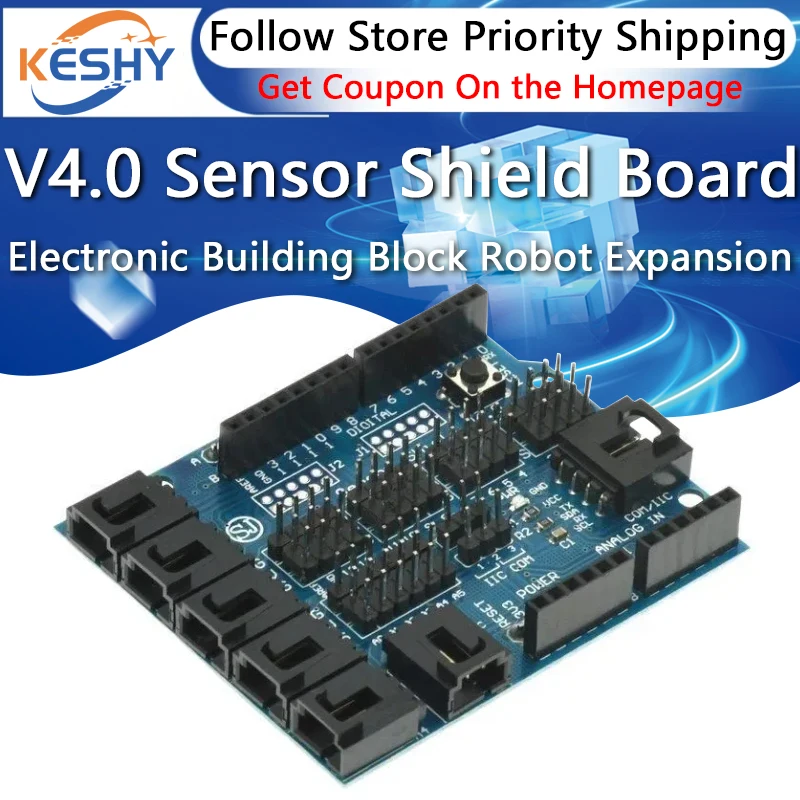 V4.0 Sensor Shield Expansion Board Electronic Building Blocks Robot Accessories Sensor Shield V4 Expansion Board