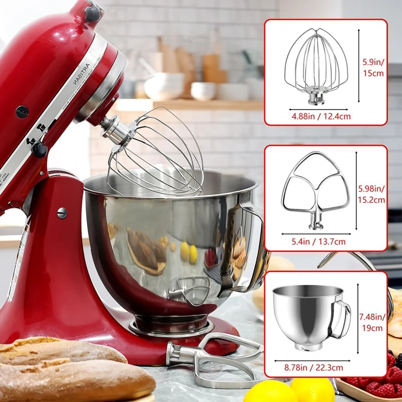 

Комплект из нержавеющей стали для миксера KitchenAidJAS