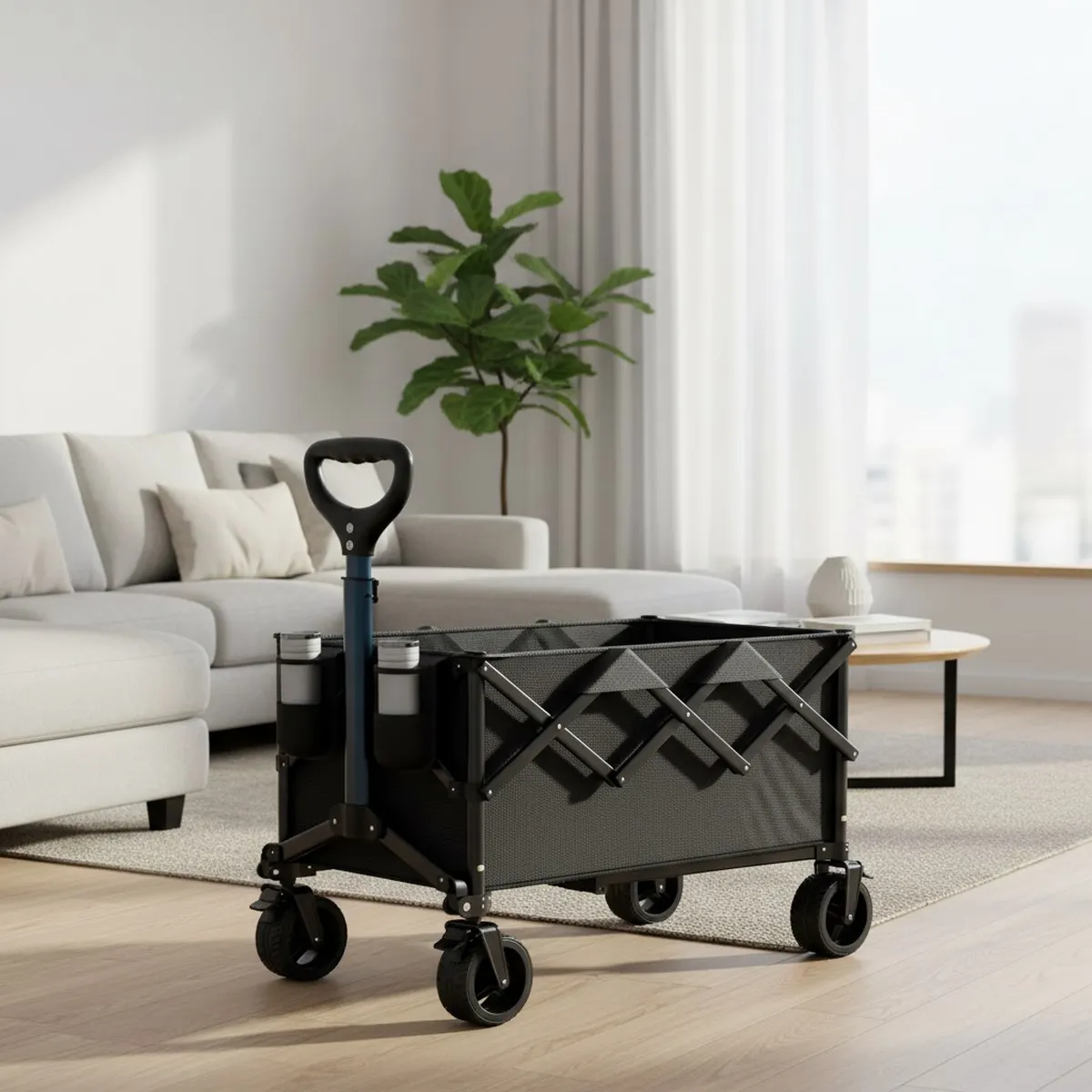 Heavy Duty Collapsible Wagon 480lbs All Terrain Wheels Outdoor Cart