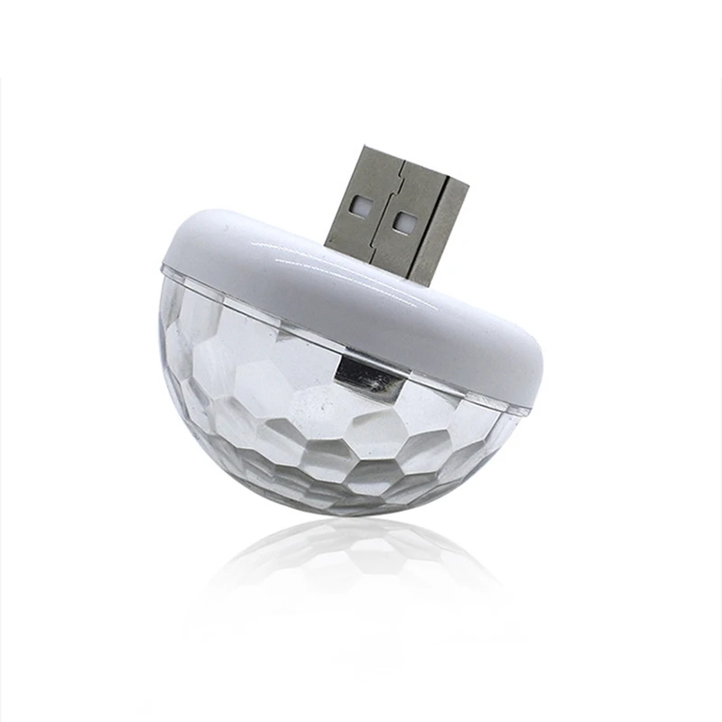 Luce ambientale USB per auto DJ RGB Mini musica colorata suono Led interfaccia USB atmosfera per feste lampada per baule a cupola interna