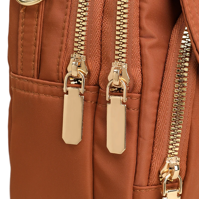 Leichte Damen-Umhängetasche aus Nylon, mehrfarbig, lässige Schultertasche, kompakte, stilvolle Handtasche für Arbeit, Reisen und den täglichen Gebrauch – Detail 10