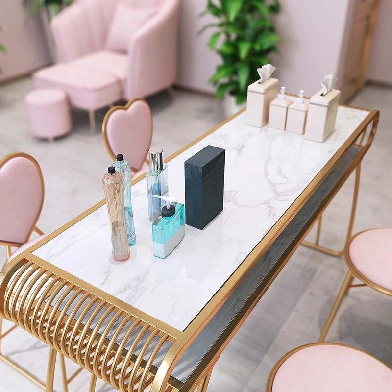 مصمم المنظم طاولة مانيكير الشمال الحديثة اليد محطة مسمار مكتب جودة عالية الفن الجمالي Nageltisch الأثاث