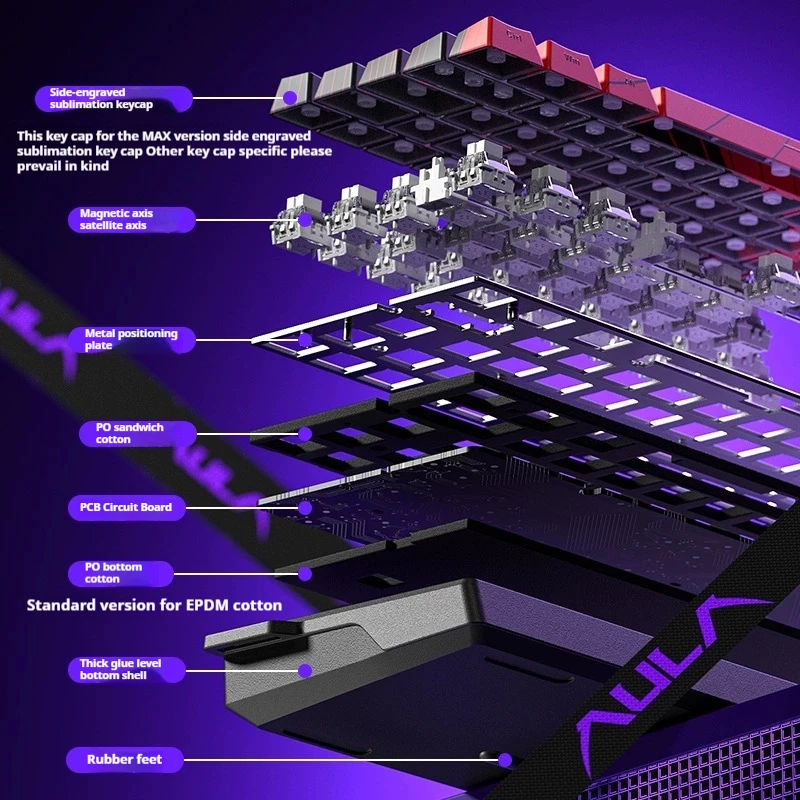 AULA WiN60 68 HE PRO MAX Mechanical Keyboard Magnetic Switch RT Gaming Esport Valorant Custom Wired 1600 RGB 0.01mm 8kHz 0.02mm