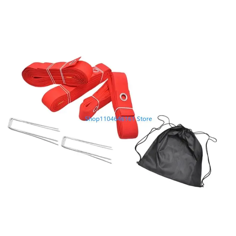 Beach Volleyball Line with Ground Nails for Grasslands Outdoor Sports Enduring