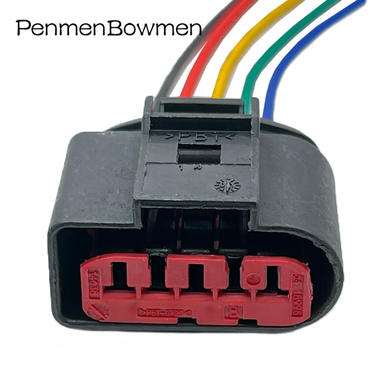1 Set 5 Pin Waterproof Female Mass Air Flow MAF Sensor Auto Connector Wiring Harness Plug 1J0973775A