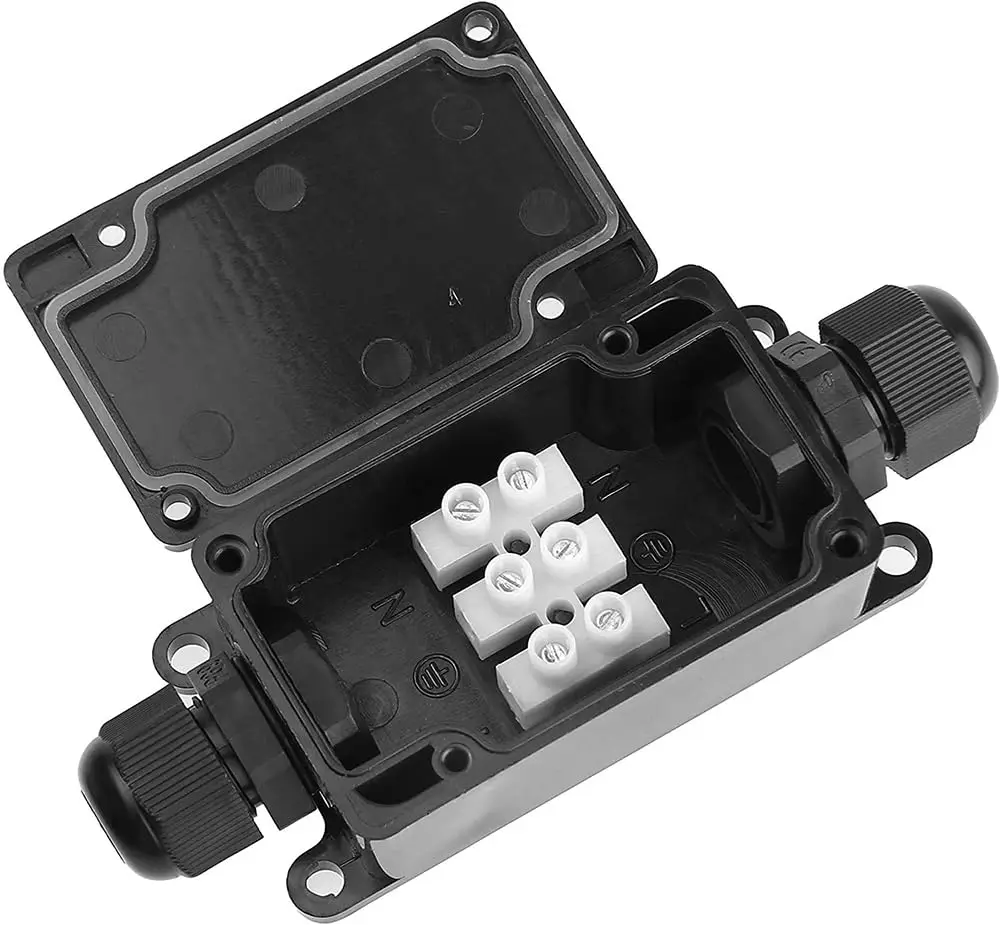 

5pcs 2Way IP65 Waterproof Outdoor Junction Box 450V17.5A PG9 for Outdoor Underground Cable Line Power Cord Connector Protection
