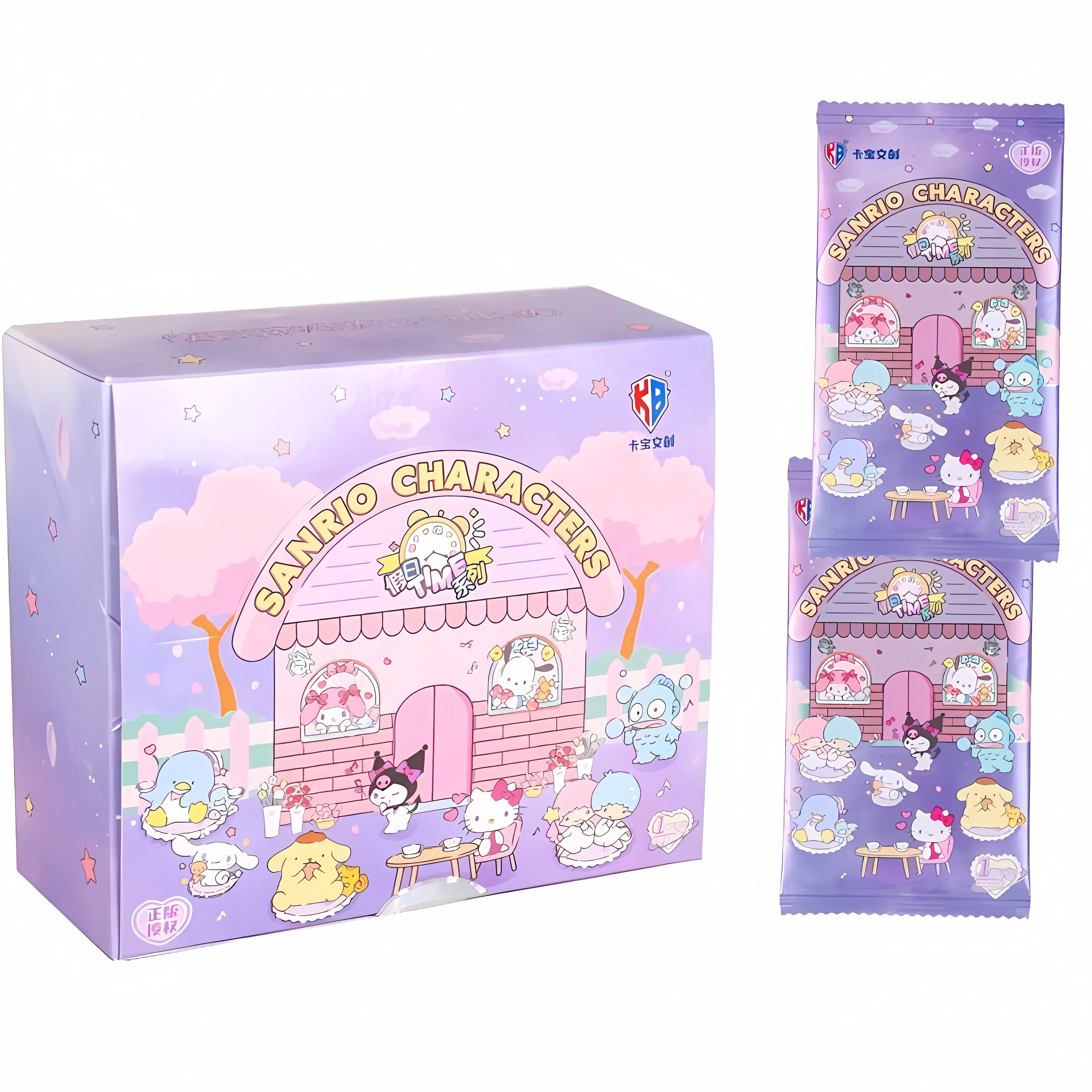 

Оригинальная карта-коробка Sanrio, милое аниме, настоящая авторизация, персонажи для вечеринки, коллекция Kuromi Kitty Melody, детские подарки