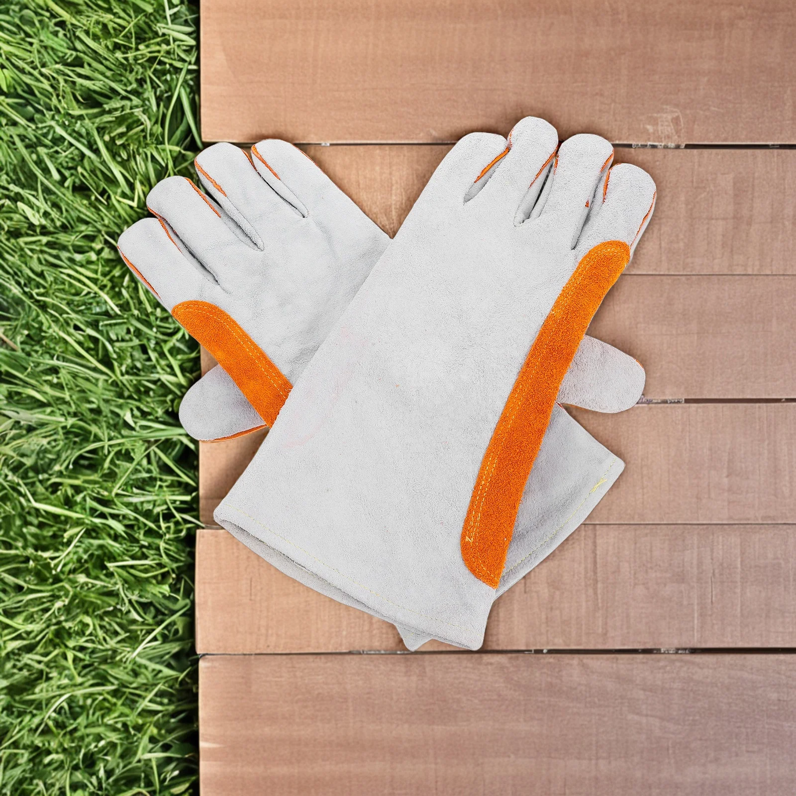 

1Pair Professional Welding Gloves Heat Resistant for Sparks Spatter Protection Long Sleeve Work Safety Outdoor