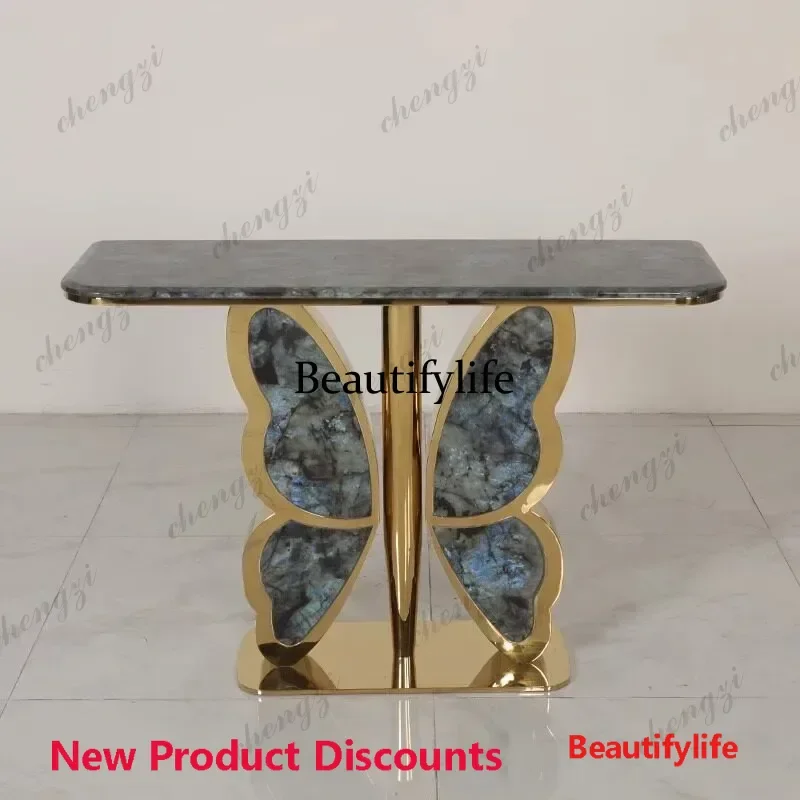45 Light luxury simple modern entrance table ultra-narrow entrance entrance end view table creative decoration table