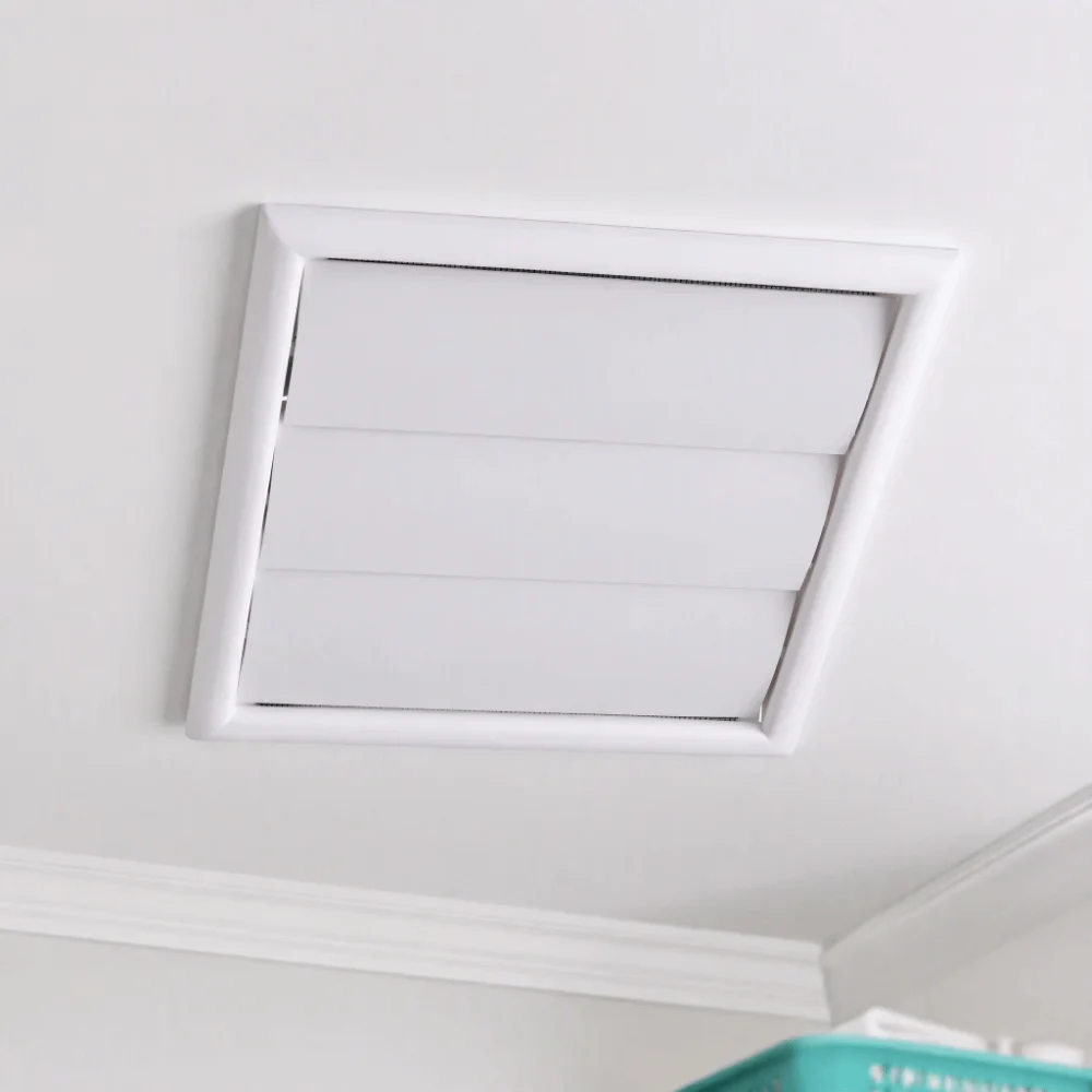 New With Net Air Vent Grille White 6 Inch Wall Duct Ventilation Grill Louvered Vent Cover Exterior Walls