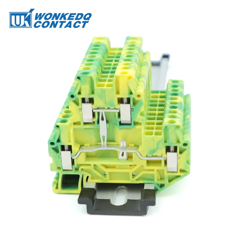 10 Stück UTTB 2,5-Schraube Doppelklemmenblock DIN-Schienen-Stecker UT 2-stufiger 2,5 mm2 Innensechskant 12 AWG Kupfer verzinnt UTTB2.5 – Detail 4