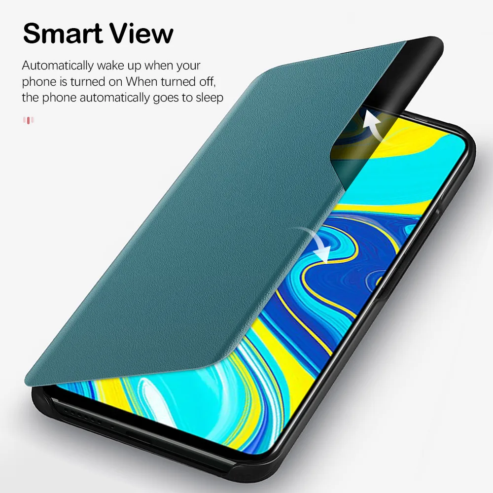 Smart Flip Leather Magnetic View Window Stand Phone Case for Samsung Galaxy A 02 s 12 32 42 52 72 31 21s 51 71 2021 Coque Fundas