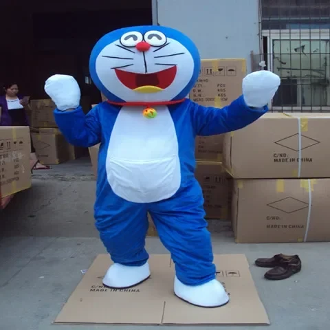 Adult Doraemon Mascot Costume Robocat Mascot Costume Doraemon Fancy Cosplay Dress Costumes Super High Quality AliExpress