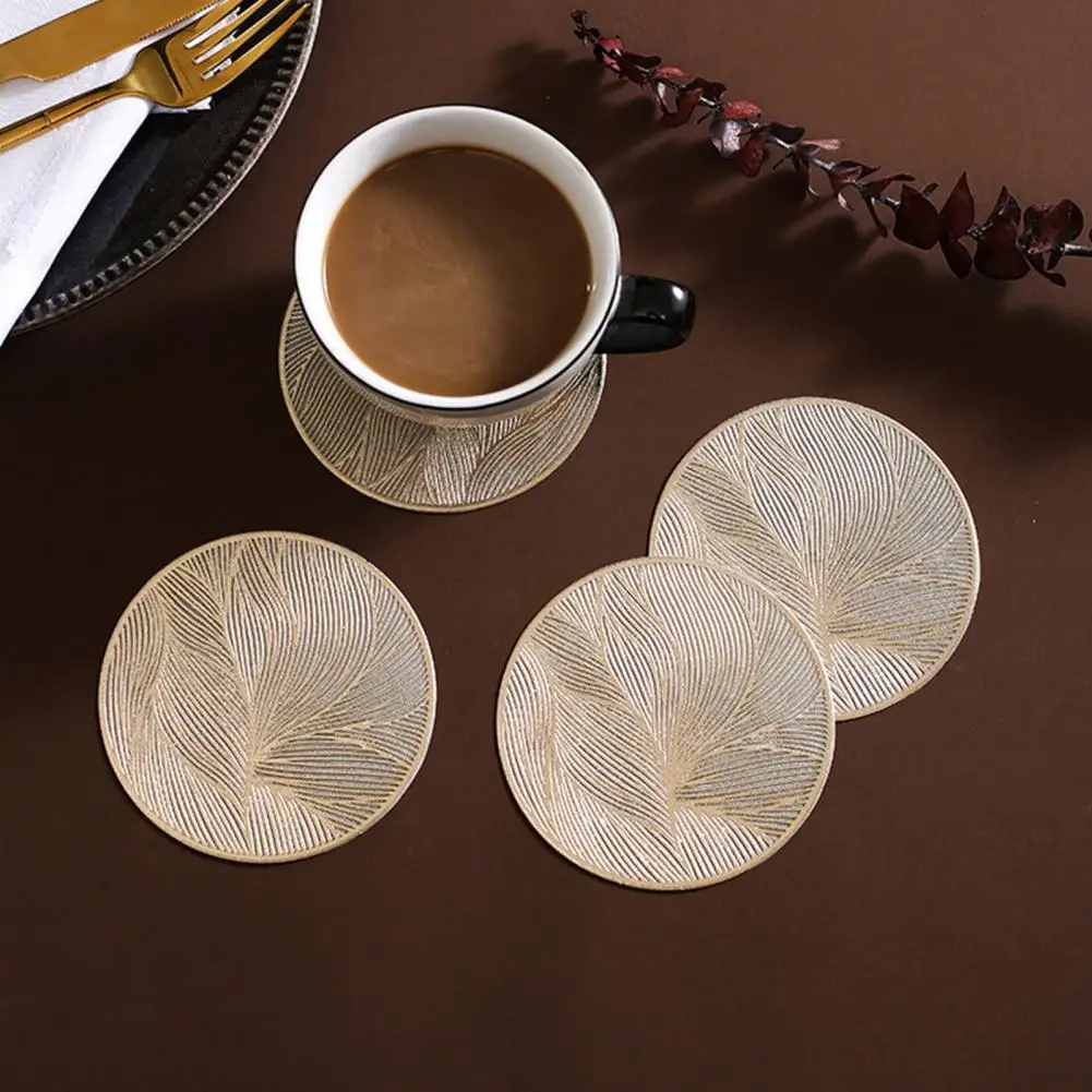 PVC Dining Table Mats Heat Resistant Cup Pad Anti-Scalding Table Mat Protective Placemats Kitchen Dining Bar Coasters Home Decor