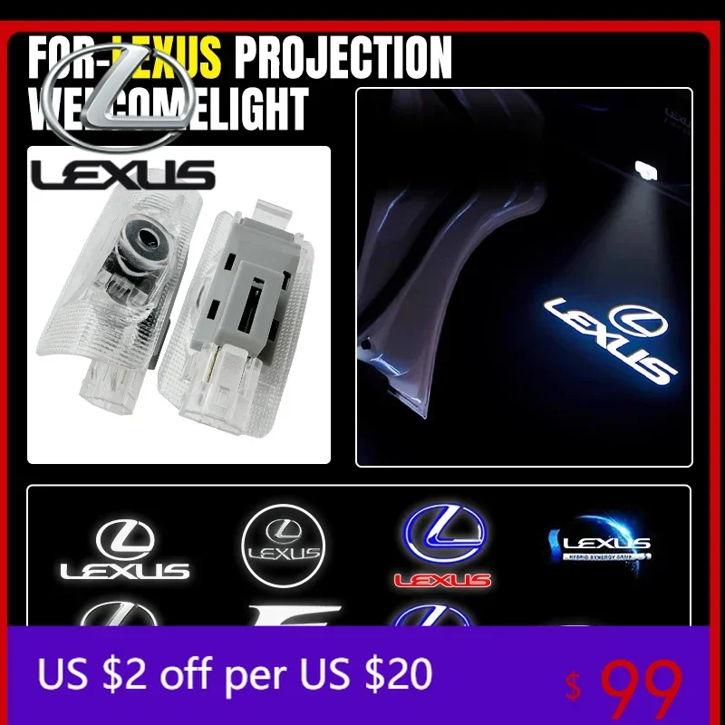 

Interior Mouldings 2Pcs LED Welcome Light Car Door Projector Lamps Accessories For Lexus ES240 ES250 ES350 IS250 IS300 RX270 GS