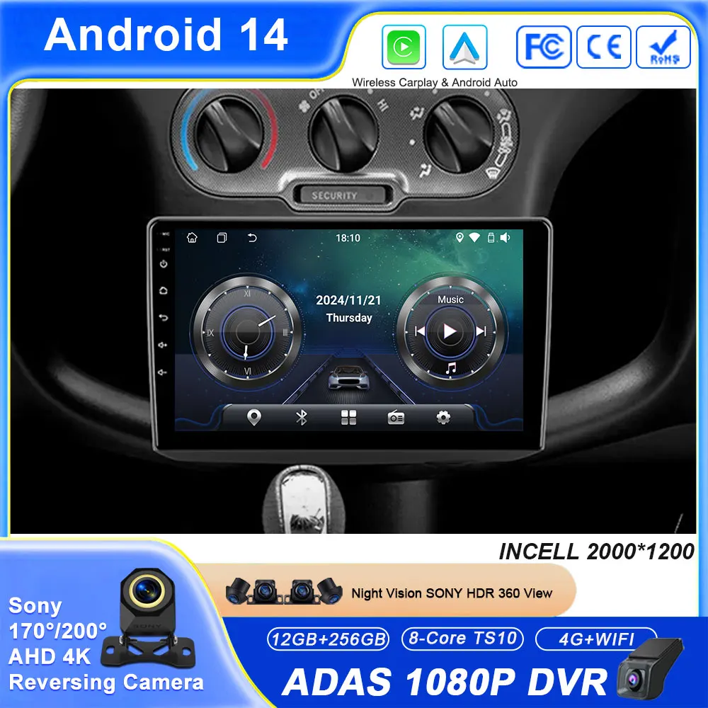 

Android 14 Carplay Auto For Toyota Vitz XP10 Yaris Platz Echo 1999 - 2005 Car Radio Multimedia GPS Navigation Player NO 2din DVD