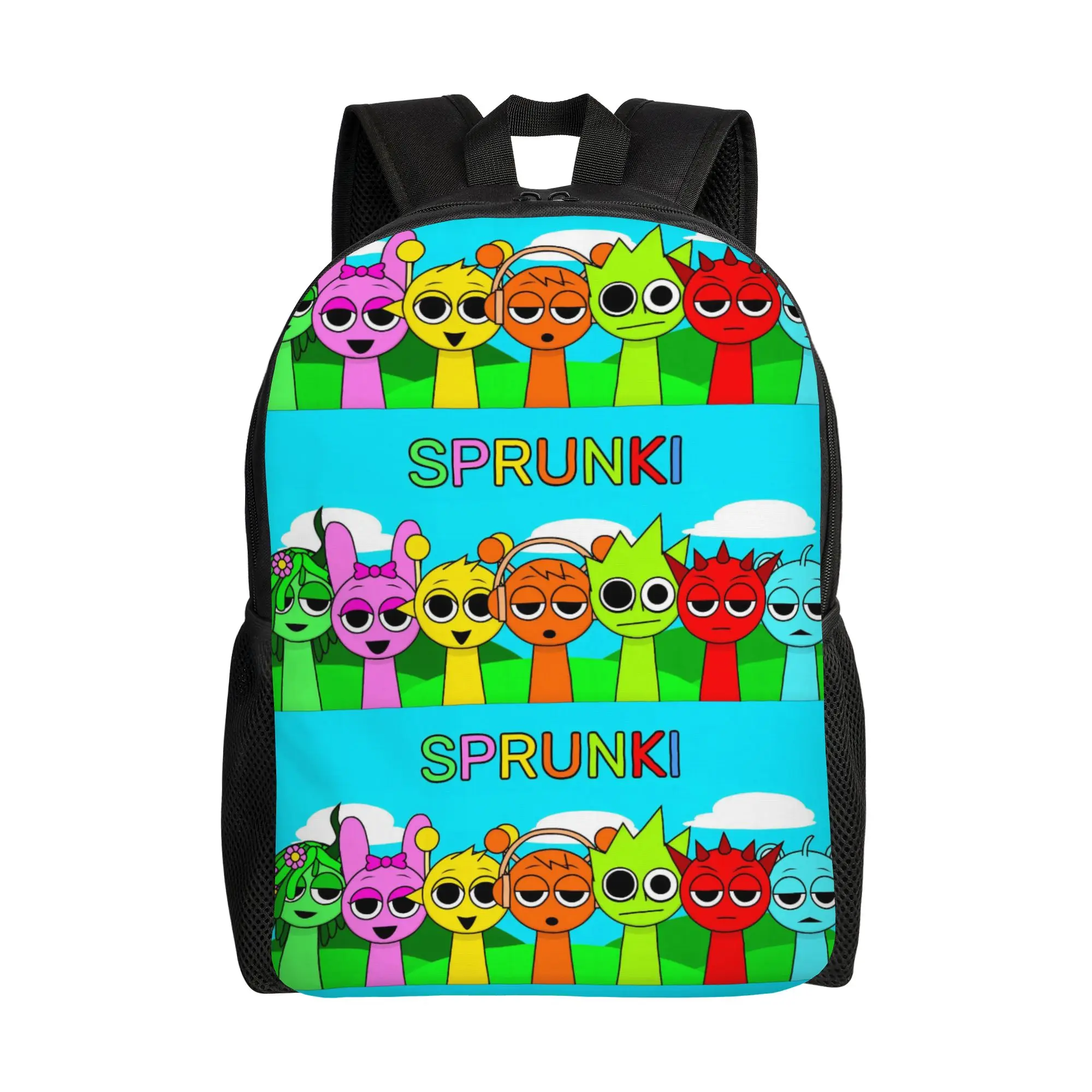 

Sprunki Horror Music Box Backpack for Men Women Fashion High School Hiking Travel Daypack Laptop Computer Shoulder Bag Outdoor