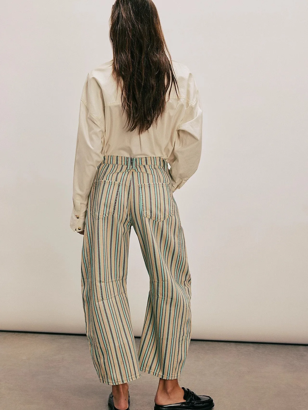 Casual Loose Women's Printed Jeans Knife Pants Cotton Fabric Autumn Season Ladies Fashion Loose Fit Elastic Waist Chinese Origin