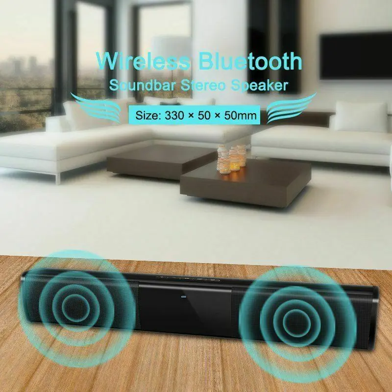 Wireless Bluetooth Sound Bar Speaker System TV Home Theater Soundbar Subwoofer