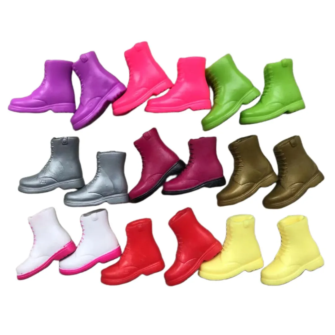 1/6 puppe Schuhe Kinder DIY Spielen Puppe Zubehör Schuhe Original Sandalen Puppe Bunte Stiefel Dekore Männlich Weiblich Puppe Teile – Detail 3