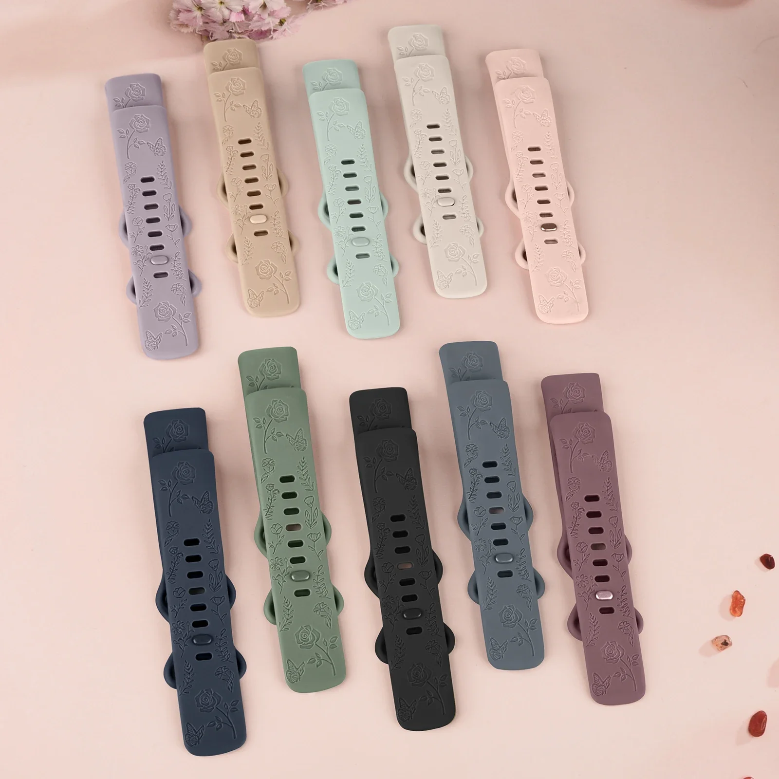 Engraved Band For Fitbit Charge 6/Fitbit Charge 5 Strap Soft Silicone Bracelet For Fitbit Charge 5 6 Watchband Replacement