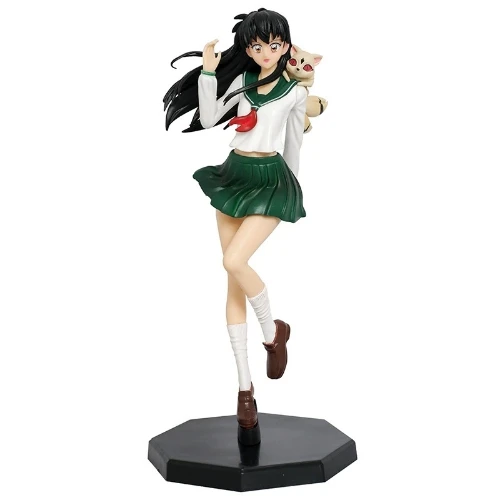Figurine de dessin animé Inuyasha debout Higurashi Kagome, 26cm, Collection de statues, décoration de bureau, jouets d'ornement, cadeaux pour fans