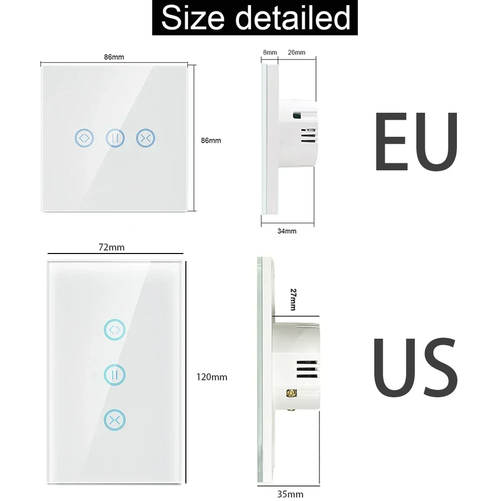 Tuya Smart Life WiFi Curtains Blinds Switch Roller Shutters Motor Switch Voice Control with Google Home Alexa Alice Automation