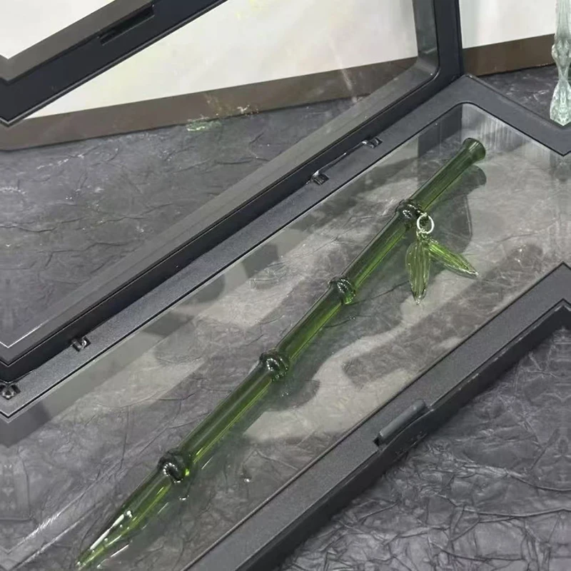 

Новая зеленая полимерная палочка для волос с бамбуковым листом для женщин и девочек, винтажная акриловая палочка для еды, шпилька, аксессуары для волос