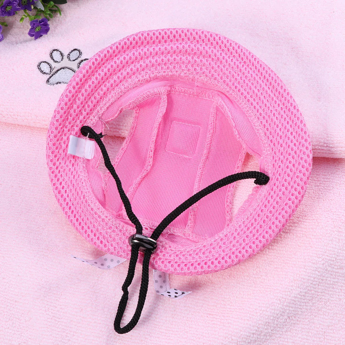 

Dog Sun Hat for Small Dogs Pink Mesh Cap S Size Two Ear Holes Visor Design Breathable Puppy Hats Pet Sun Cap Dog Fashion