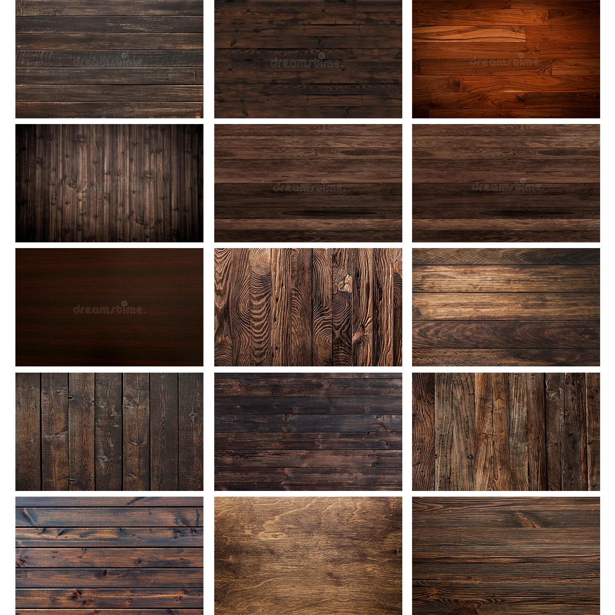 Dark Brown Wood Board Background Series-One For Photography Baby Birthday Party Kids Portrait Rustic Planks Backdrop Cloth