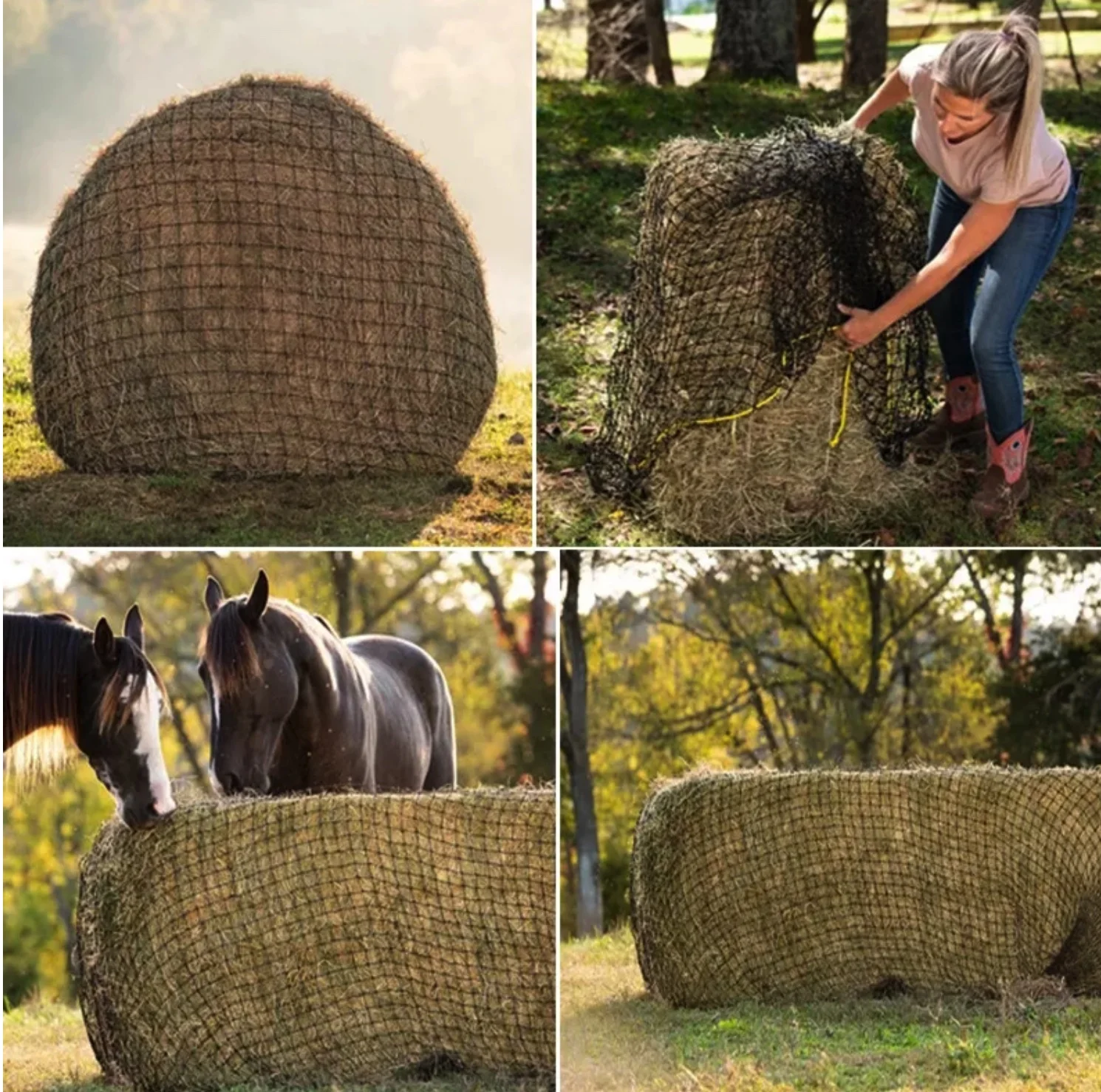 

Oxford Cloth Hay Bale Storage Bag Equestrian Horse Forage Gear