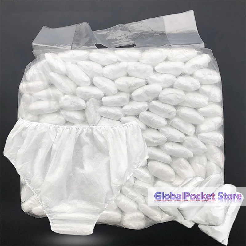 [TG823]10x Disposable Underpants White Double Woven Paper Briefs  Unisex Underwear Drop