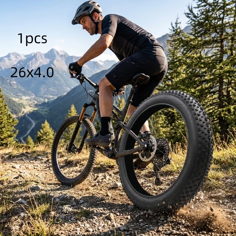 26x4.0 Fat Tire and Inner Tube Set Heavy-Duty Anti-Slip Rubber Tyre for Snow E-Bike Electric Bicycle Scooter Cycling 1Pc or 2Pcs